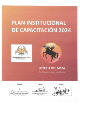 PLAN INSTITUCIONAL CAPACITACION LOTERIA 2024